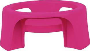 KUBER INDUSTRIES Plastic Multipurpose Plant Pot Water Pot Gas Cylinder Stand (Pink) - CTKTC21001 Gas Cylinder Trolley