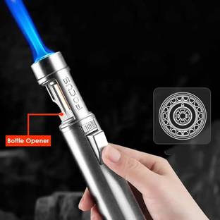 Pia International Adjustable Waterproof and Windproof with Opener Lighter Black Airbrush Windproof Lighter Pocket Lighter