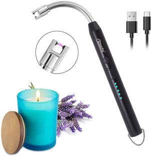 Crasts Electric Kitchen 360 Flexible Gas Lighter USB Rechargeable Long Arc Lighter Plastic Electronic Gas Lighter