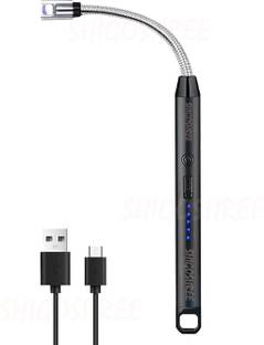 SHIGOSHREE Rechargeable Electric Lighter For Stove & Candle Lighter with USB Charging Port Steel Electronic Gas Lighter