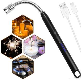 Hiwaga Electric Lighter for Candles Rechargeable Electric Gas Lighter Home Use Candle Lighter Plasma Lighter Flameless Windproof USB Lighter USB Charger, USB Cable
