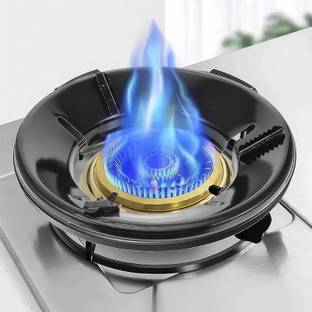 DLALA Pack Of 1 Black Gas Saver Burner Stand Aluminium Gas Lighter