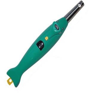 Protos India.Net Gas Lighter for Kitchen Stove Green 2 in 1 Torch Dolphin Lighter Gas Plastic Electronic Gas Lighter