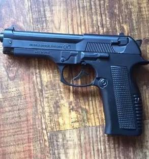 ZipFlame ® Metal Body Heavyweight Refillable 608 Gun Shape Cigarette Lighter with Cover Steel Gas Lighter