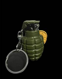 elegantsecret PUBG Hand Grenade Bomb Lighter Butane Gas Refillable Army Green Key Chain Steel, Plastic Gas Lighter