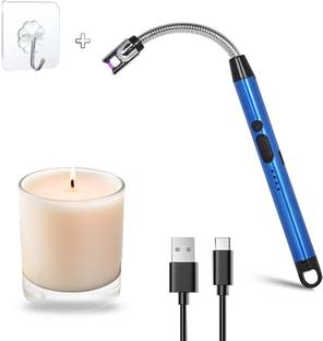 Easy Peasy USB RECHARGEABLE GAS LIGHTER with hanging hook Steel Electronic Gas Lighter