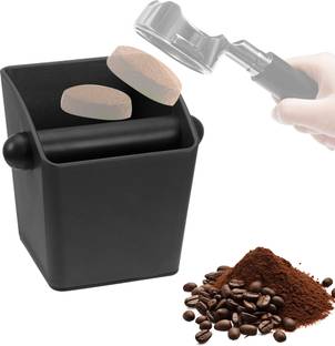 HASTHIP Knock Box Plastic Coffee Grounds Bin with Cross Bar Reuseable 12 Cups Coffee Maker