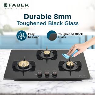 FABER Faber 3 Burner 78cm Hob |Auto-Ignition Glass Automatic Hob