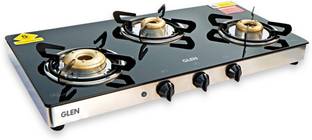 Glen 1033 GT XL AI Forged Burners Double Drip Tray Glass Automatic Gas Stove