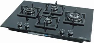 Kutchina 4 burner cooktop Glass Manual Gas Stove