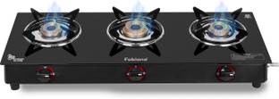 Fabiano Smart With High Efficiency Burners Toughened Glass Manual Gas Stove