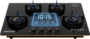 BEYOND BY BYONDNXT Dorado Premium Hobtop - Digital Timer FFD & Jumbo Brass Burner Stainless Steel, Glass Automatic Hob