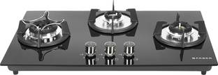 FABER SUPERIA HT763 BR AI | Spillage Proof| Metal Knobs| Brass burners | Glass Automatic Hob