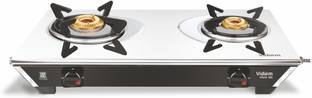 Vidiem Gas Stove SS2 196 A (Black), 5 years warranty, ISI Certified, Glass Manual Gas Stove