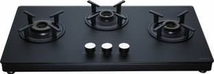 Elica SBF MATT LOTUS TKN 773 CT VETRO BK Glass Manual Gas Stove