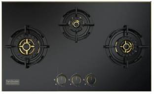 Hindware Ivana 3B Hob | FFD | Dual Brass Burner | Glass Automatic Hob