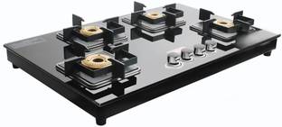 goodflame 4B Combo Bk Dosa Tawa & Fry Pan Imported Burner Hobtop Glass Manual Hob