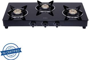 Elica 703 CT VETRO BLK Glass Manual Gas Stove