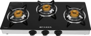 FABER Hob Cooktop Grand Plus 3BB SS Glass Manual Gas Stove