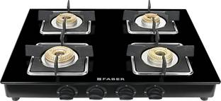 FABER HOB COOKTOP PEARL 4BB BK Glass Manual Gas Stove