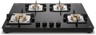 Glen Ultra Slim Free Standing Hob | Forged brass burners | Auto Ignition Glass Automatic Hob