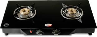 Hornbills LPG Toughened Glass Mirror Finish, Rust Resistance Texture, Heavy Pan Support Glass Automatic Gas Stove