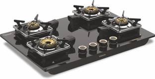 Vidiem Vogue Gas Stove| World's First Fully Removable Burner Assembly|10MM Toughened Glass Manual Hob