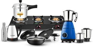 Greenchef Carnival Pro Family Kitchen Set 9pcs with Glass Manual Gas Stove