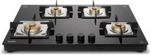 Glen Ultra Slim Free Standing Hob Gas Stove | Forged brass burners | Auto Ignition Glass Automatic Hob