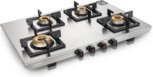 Glen Ultra Tuff Stainless Steel PNG Gas Stove with Forged Brass Burner (1054UTSSPN) Stainless Steel Manual Gas Stove