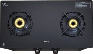 Elica CREST 266 NERO Glass Manual Gas Stove