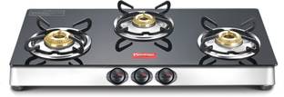 Prestige Marvel LP Gas Table with Glass Top Glass, Stainless Steel Manual Gas Stove