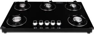 Hamlay Exclusive 5B Hobtop Toughened Glass Tornado Burner Manual hobtop Glass Manual Hob