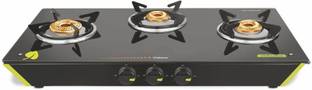 Vidiem Glass Top Gas Stove G3 181 A Viva Citron (Green) , 2 years warranty Glass Manual Gas Stove