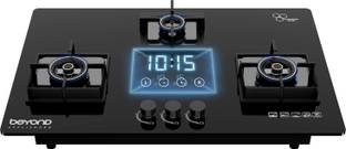 BEYOND BY BYONDNXT Dorado 3 Burner Smart Hobtop Glass Automatic Hob