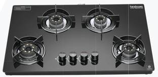 Hindware 4 burner Slimmest Top Knob Gas Stove Glass Automatic Gas Stove