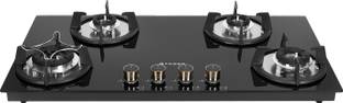 FABER SUPERIA HT904 BR AI | Spillage Proof| Metal Knobs| Brass burners | Glass Automatic Hob