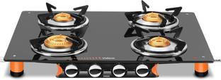 Vidiem Air Pride 4 Burner Glass Manual Gas Stove