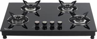 Hindflame 4 Burner Black Bird 004 HobTop Glass Manual Hob