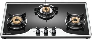 Hindware Coral 3B Glass, Iron Manual Gas Stove