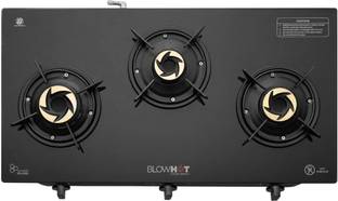 BLOWHOT Opal Heavy Tornado Brass Burners, Powder Coated Body, 1 Year Warranty Toughened Aluminium Automatic Hob
