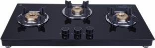 Elica Slimmest 773 CT VETRO (TKN CROWN DT AI) with Drip Tray & Forged Brass Burner Glass Automatic Gas Stove