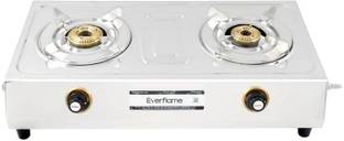 Everflame 2 Burner Gas Stove | VS2 Series | ISI Approved | Gas Saver | Advanced Stainless Steel Manual Gas Stove