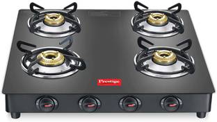 Prestige Magic Plus GTMP-04 SQ With Powder Coated Body Glass Manual Gas Stove