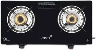 LIVPURE LIV-LUNA-2B Glass Manual Gas Stove