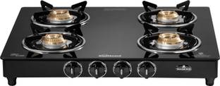 Sunflame LPG STOVE GT 4B DIAMOND BK Glass Manual Gas Stove