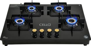 CELLO Black Pearl Glass Hob Top Cooktop Automatic Ignition, 1 Year Warranty Glass Automatic Hob