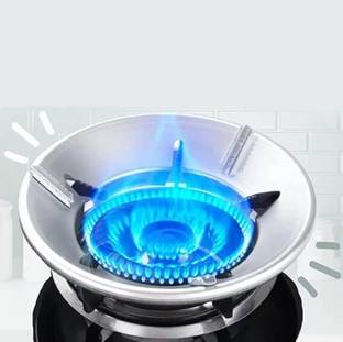 TRK HUB Silver Gas Saver Burner Stand Gas Stove Stand Pack of 2 Iron Manual Gas Stove