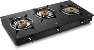 Glen Rapid LPG Gas Stove 3 Burner 2 years warranty ISI Certified Glass Automatic Gas Stove
