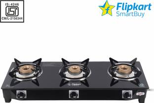 Flipkart SmartBuy 3 Burner Icon Glass Manual Gas Stove